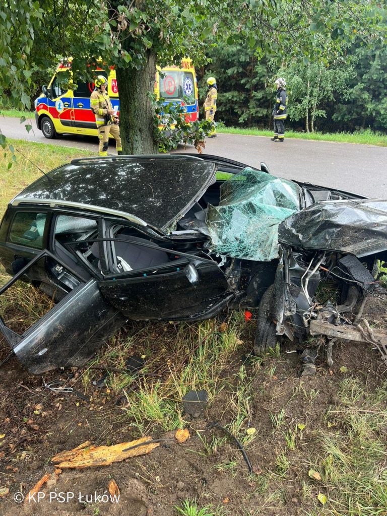 wypadek w powiecie łukowskim