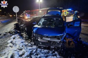 Zderzenie czterech pojazdów na krajowej 17 w Krasnymstawie