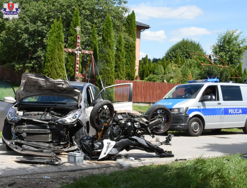 Nieustąpienie pierwszeństwa przyczyną wypadku z udziałem motocyklisty