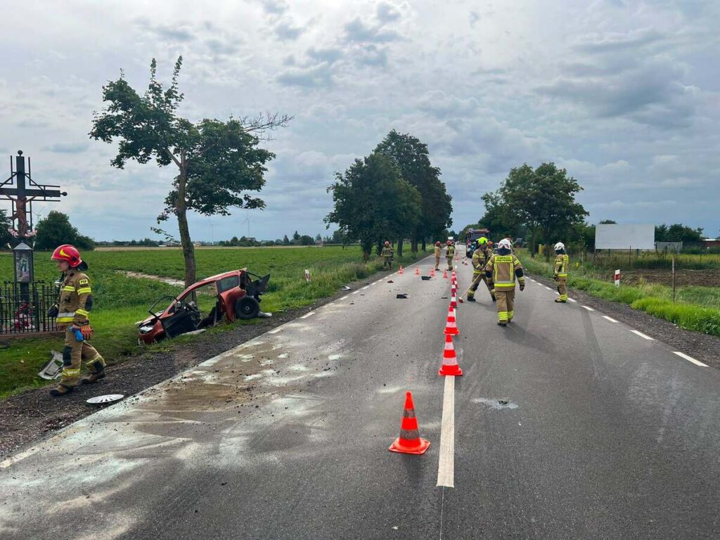 Jedna osoba ranna w zderzeniu dwóch pojazdów w Pawłowie